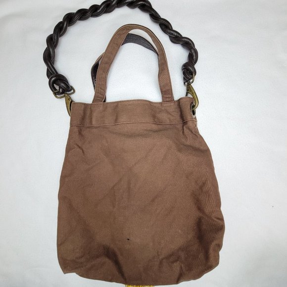 Canvas Mimco Brown Beaded Shoulder Bag - Picture 4 of 10